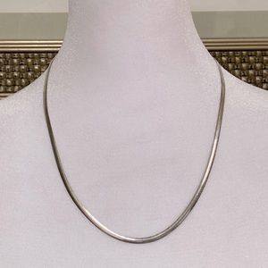 Sterling Silver Herringbone 20” Necklace Italy Hallmark 925 NWT
